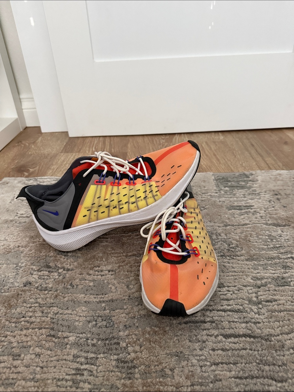 Nike EXP-X14 Orange and Yellow Gradient Running Sneakers